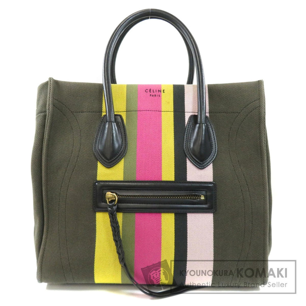 Celine Luggage Phantom Tote Bag Canvas Leather